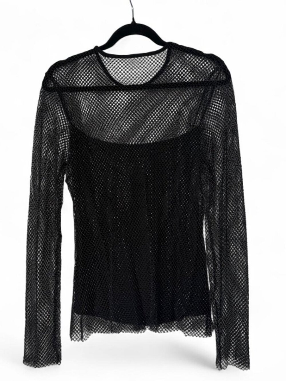 Aqua Black Mesh Long-Sleeve Bodysuit - Picture 5 of 6